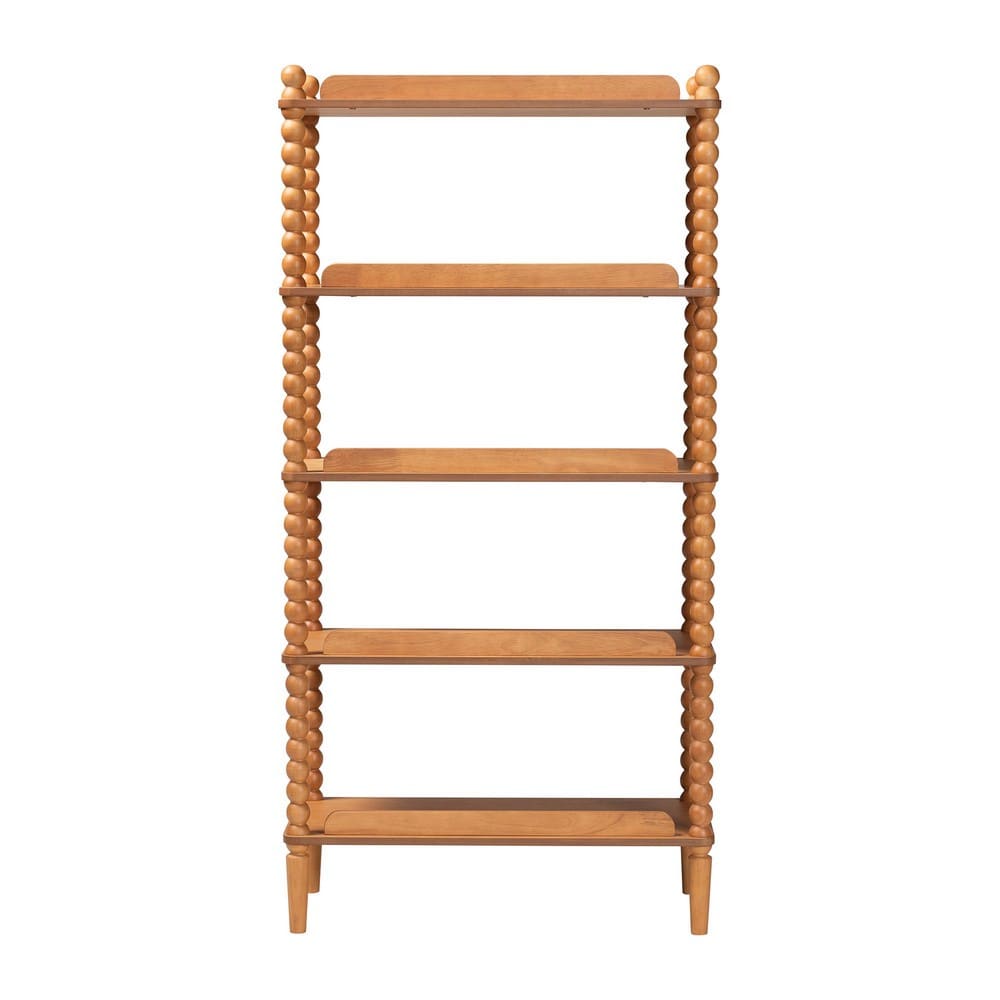 Baxton Studio - Lucera Shelving Unit in Oak Brown - MG9011-NT Oak-Display Shelf view 4
