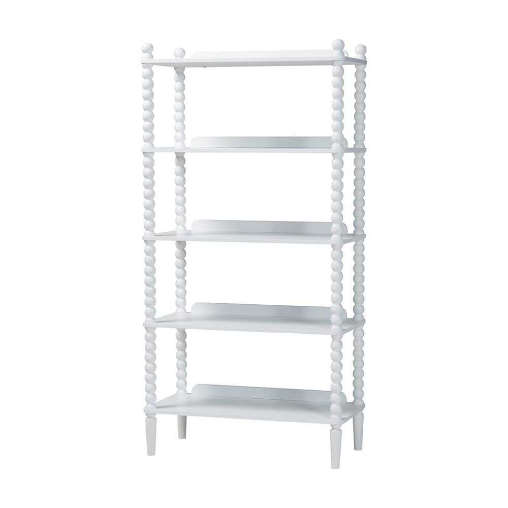 Baxton Studio - Lucera Shelving Unit in White - MG9011-White-Display Shelf view 1