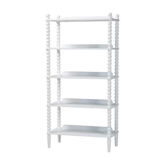 Baxton Studio - Lucera Shelving Unit in White - MG9011-White-Display Shelf view 1
