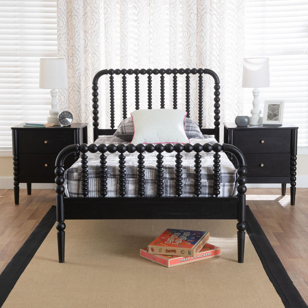 Baxton Studio - Lucera Twin Bedroom Set in Black - MG0110-4-Black-Twin 3PC Bedroom Set view 10