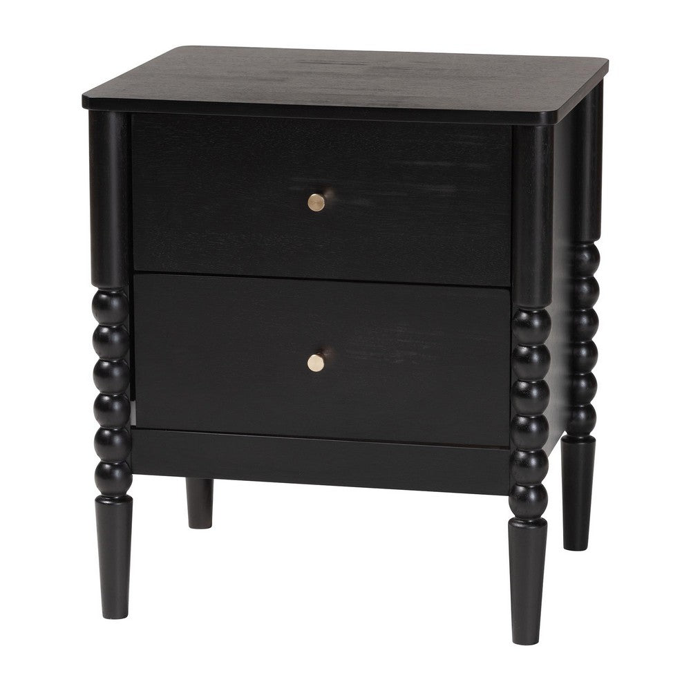 Baxton Studio - Lucera Twin Bedroom Set in Black - MG0110-4-Black-Twin 5PC Bedroom Set view 4