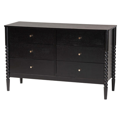 Baxton Studio - Lucera Twin Bedroom Set in Black - MG0110-4-Black-Twin 5PC Bedroom Set view 6
