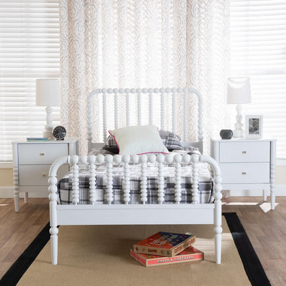 Baxton Studio - Lucera Twin Bedroom Set in White - MG0110-4-White-Twin 3PC Bedroom Set view 10