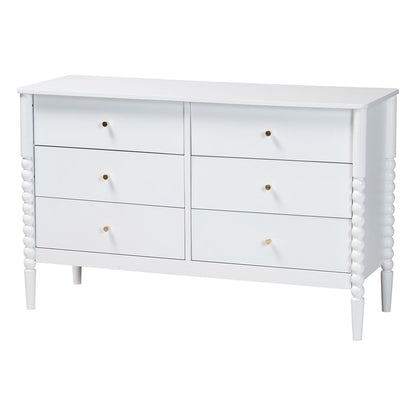 Baxton Studio - Lucera Twin Bedroom Set in White - MG0110-4-White-Twin 5PC Bedroom Set view 6