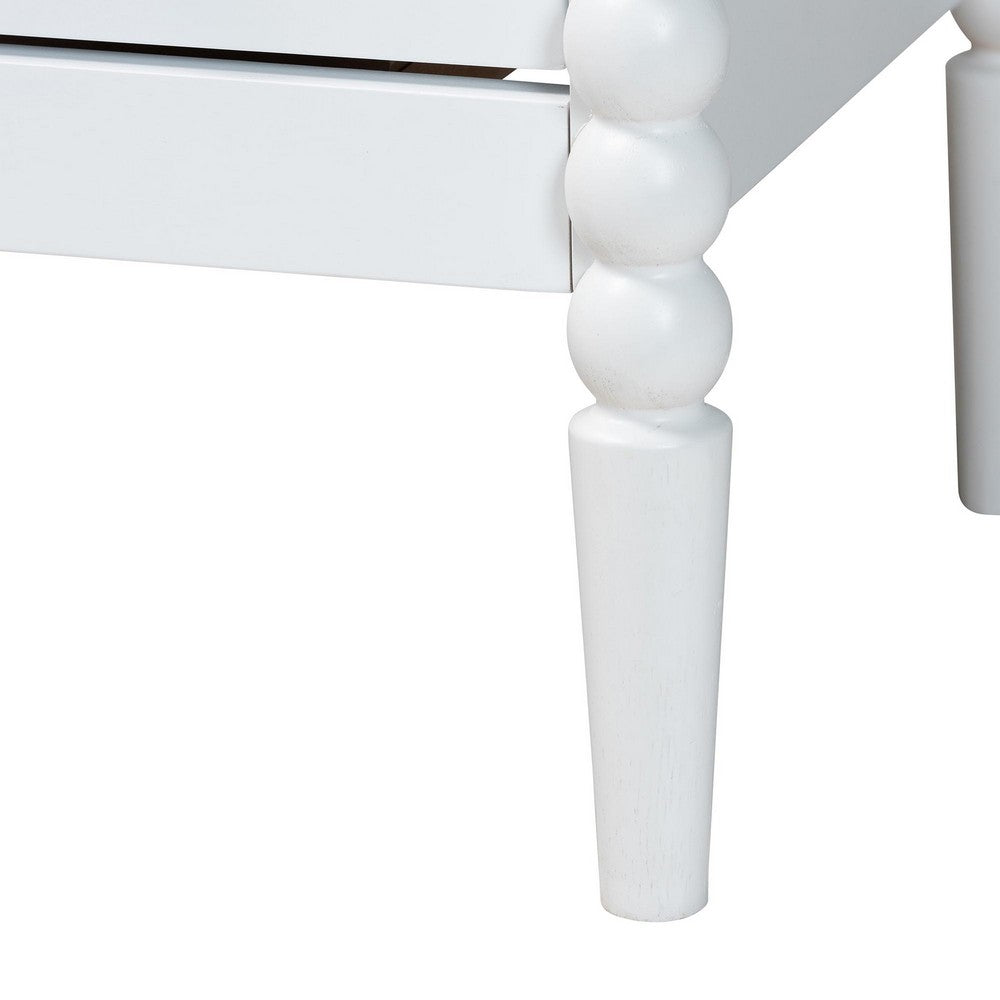 Baxton Studio - Lucera Twin Bedroom Set in White - MG0110-4-White-Twin 5PC Bedroom Set view 8