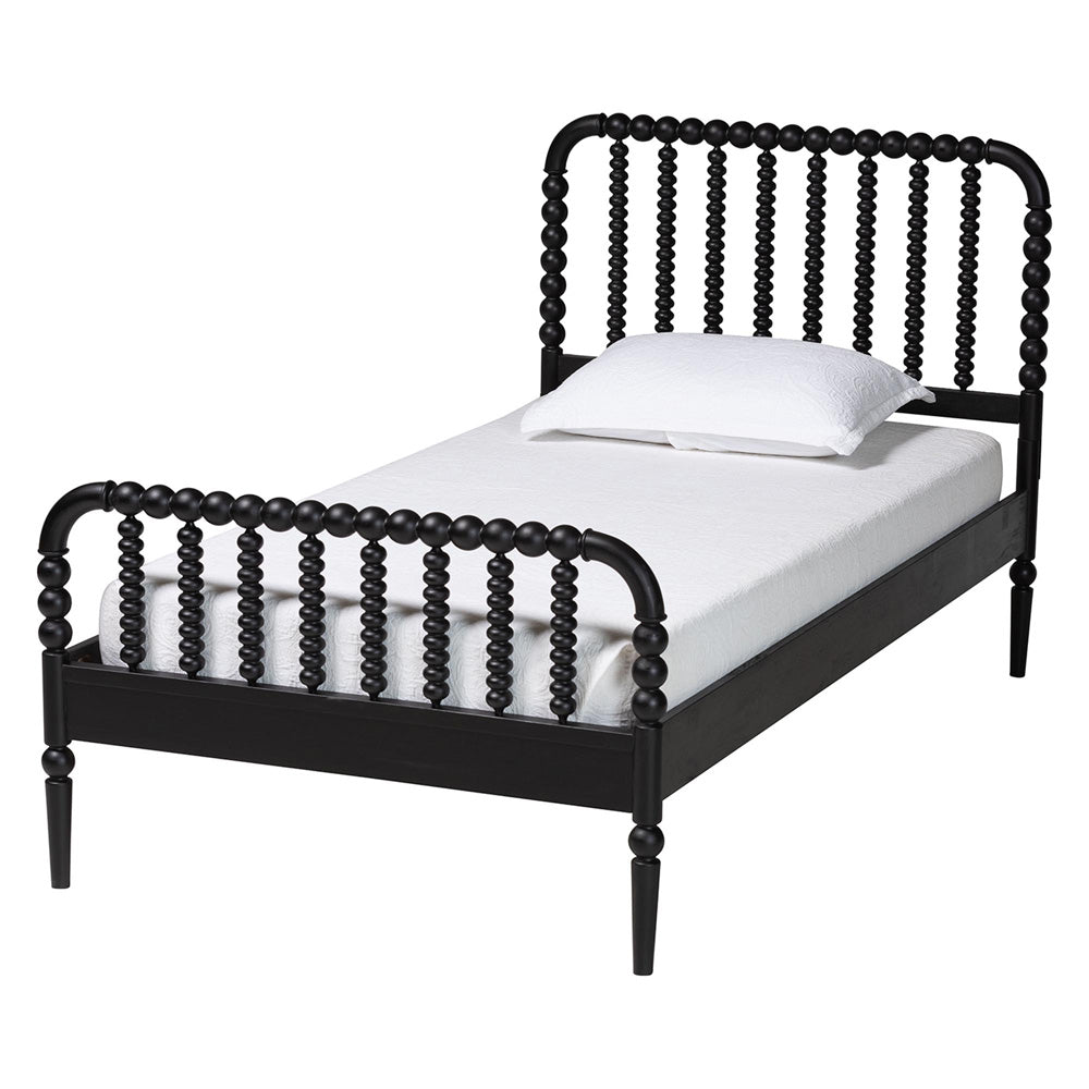 Baxton Studio - Lucera Twin Size Bed in Black - MG0110-4-Black-Twin view 1