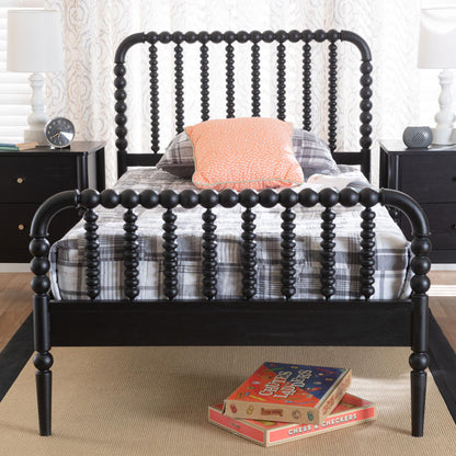 Baxton Studio - Lucera Twin Size Bed in Black - MG0110-4-Black-Twin view 8
