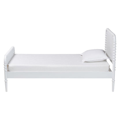 Baxton Studio - Lucera Twin Size Bed in White - MG0110-4-White-Twin view 2