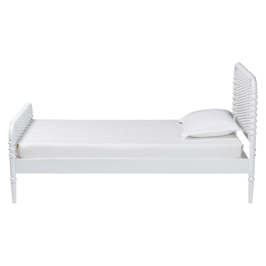 Baxton Studio - Lucera Twin Size Bed in White - MG0110-4-White-Twin view 2