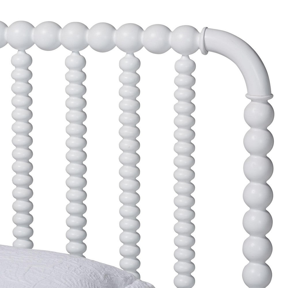 Baxton Studio - Lucera Twin Size Bed in White - MG0110-4-White-Twin view 4