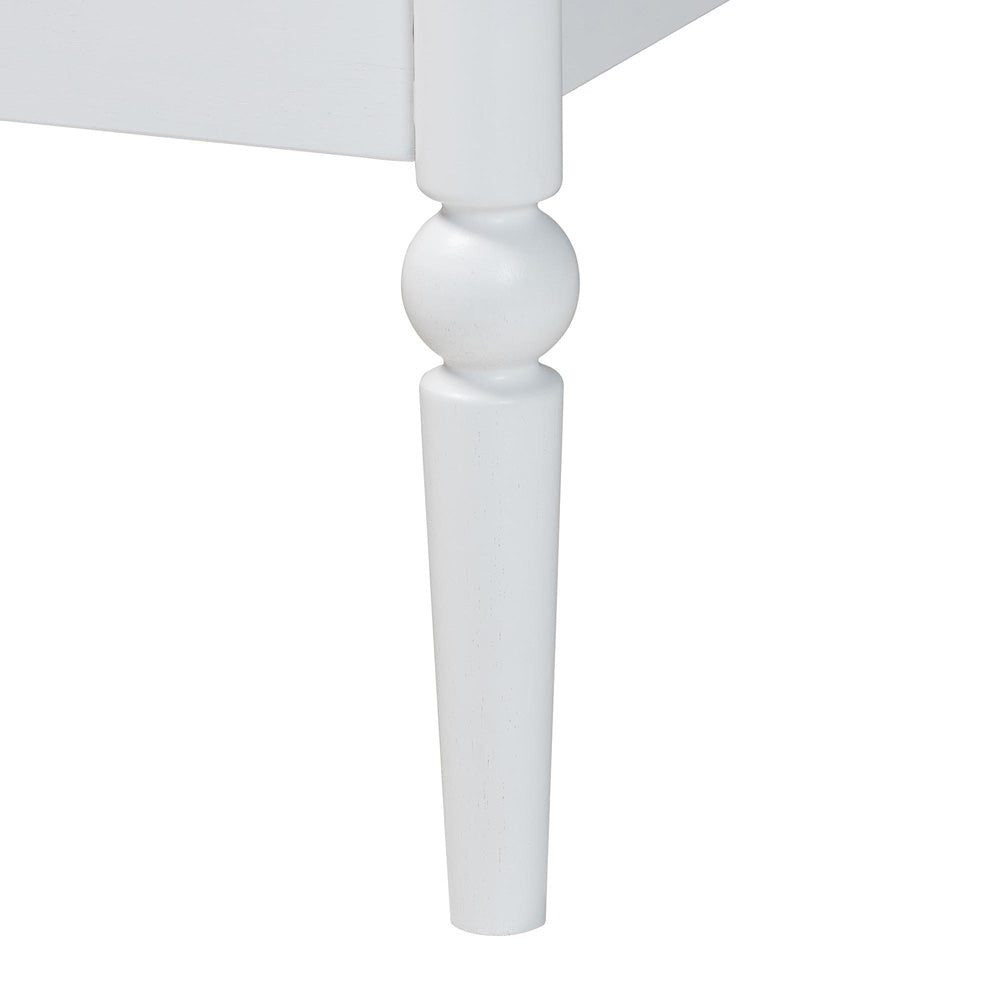 Baxton Studio - Lucera Twin Size Bed in White - MG0110-4-White-Twin view 5