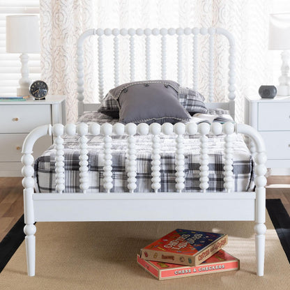 Baxton Studio - Lucera Twin Size Bed in White - MG0110-4-White-Twin view 7