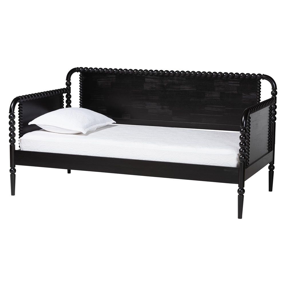 Baxton Studio - Lucera Twin Size Daybed in Black - MG0110-4-Black-Daybed view 1