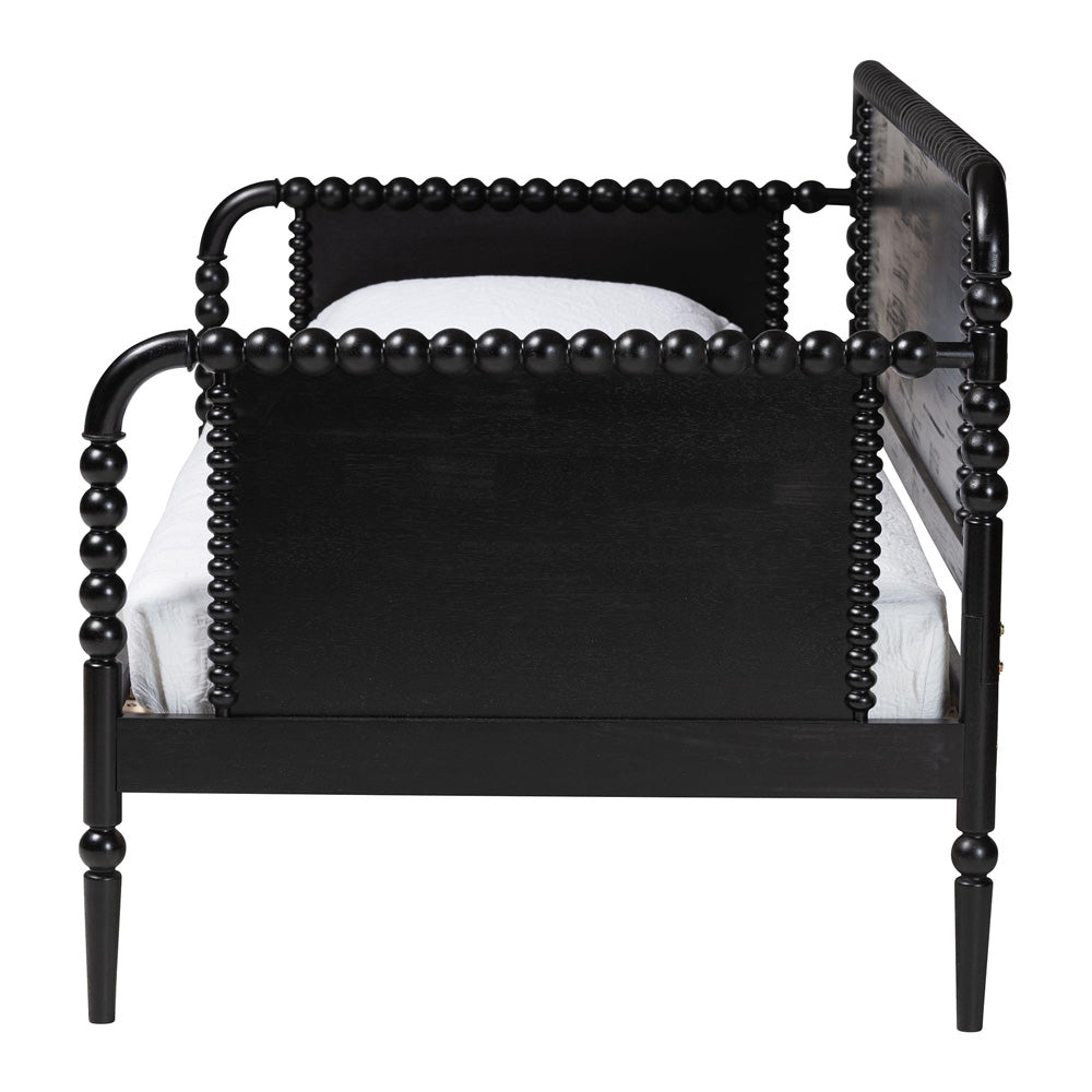 Baxton Studio - Lucera Twin Size Daybed in Black - MG0110-4-Black-Daybed view 2