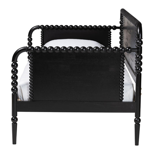 Baxton Studio - Lucera Twin Size Daybed in Black - MG0110-4-Black-Daybed view 2