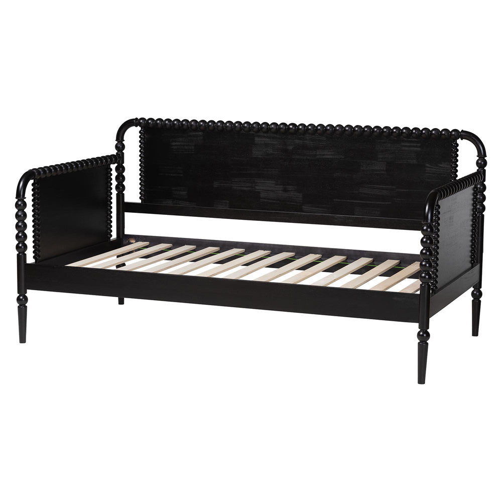 Baxton Studio - Lucera Twin Size Daybed in Black - MG0110-4-Black-Daybed view 3