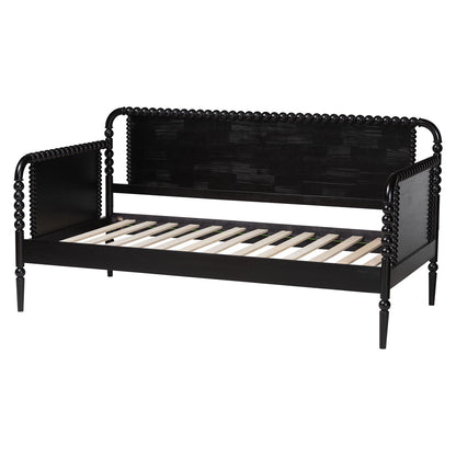 Baxton Studio - Lucera Twin Size Daybed in Black - MG0110-4-Black-Daybed view 3