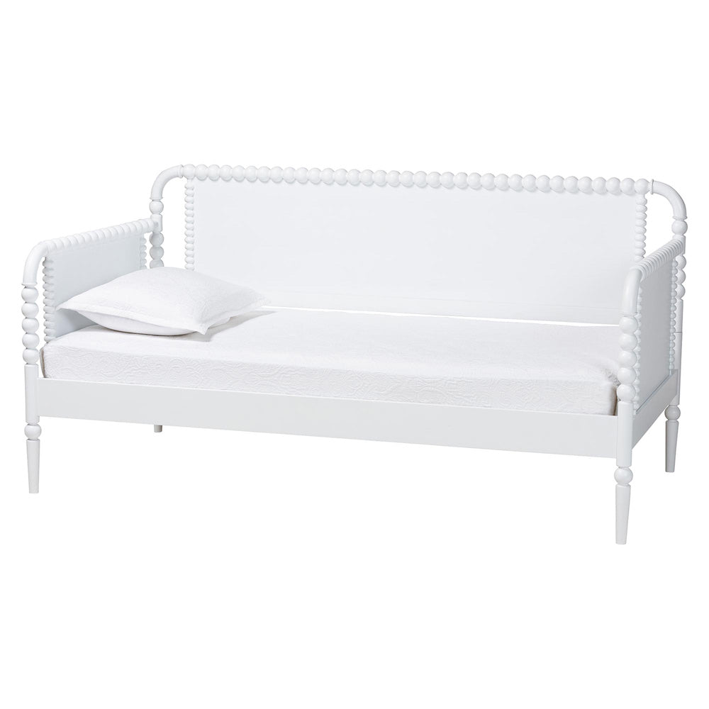 Baxton Studio - Lucera Twin Size Daybed in White - MG0110-4-White-Daybed view 1