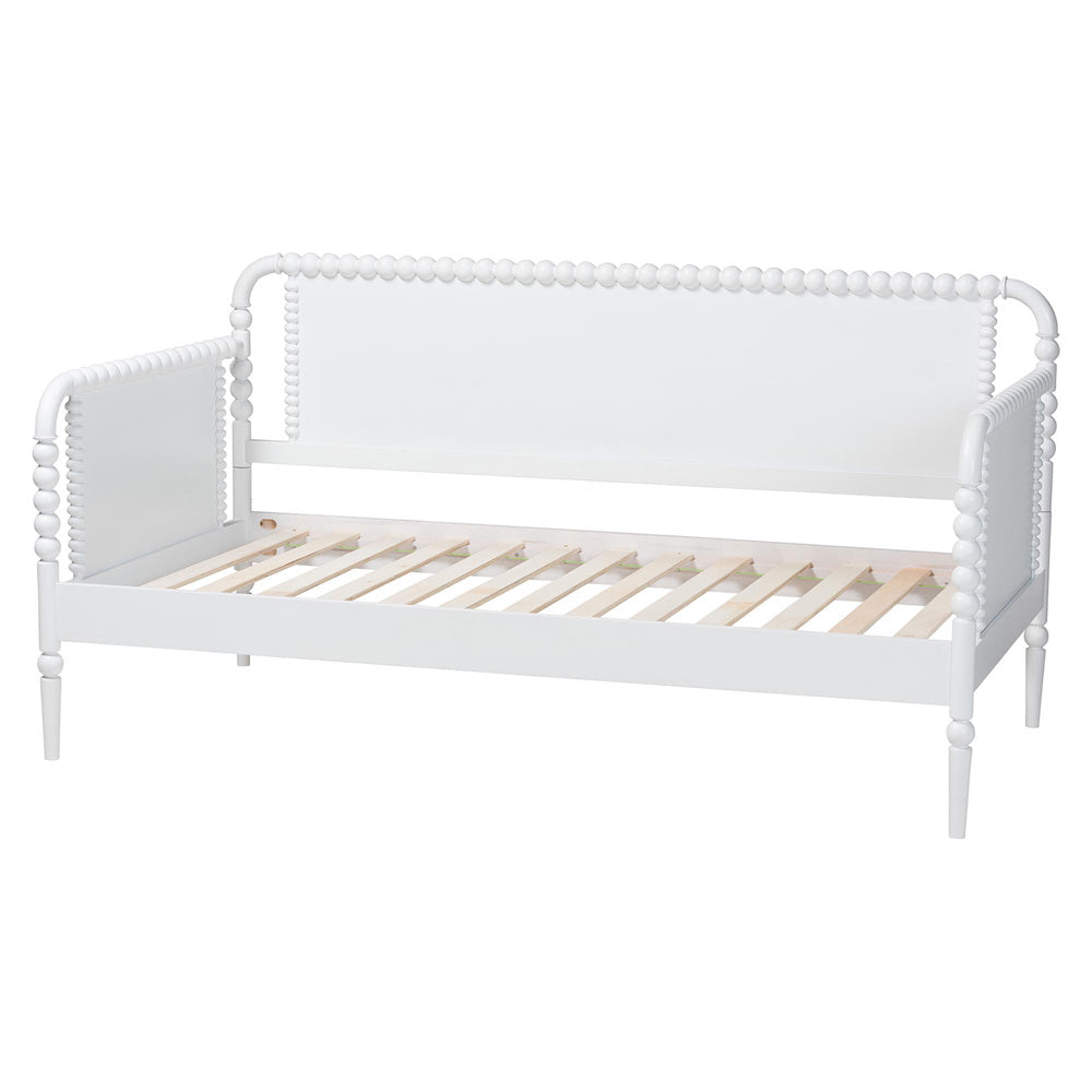 Baxton Studio - Lucera Twin Size Daybed in White - MG0110-4-White-Daybed view 3