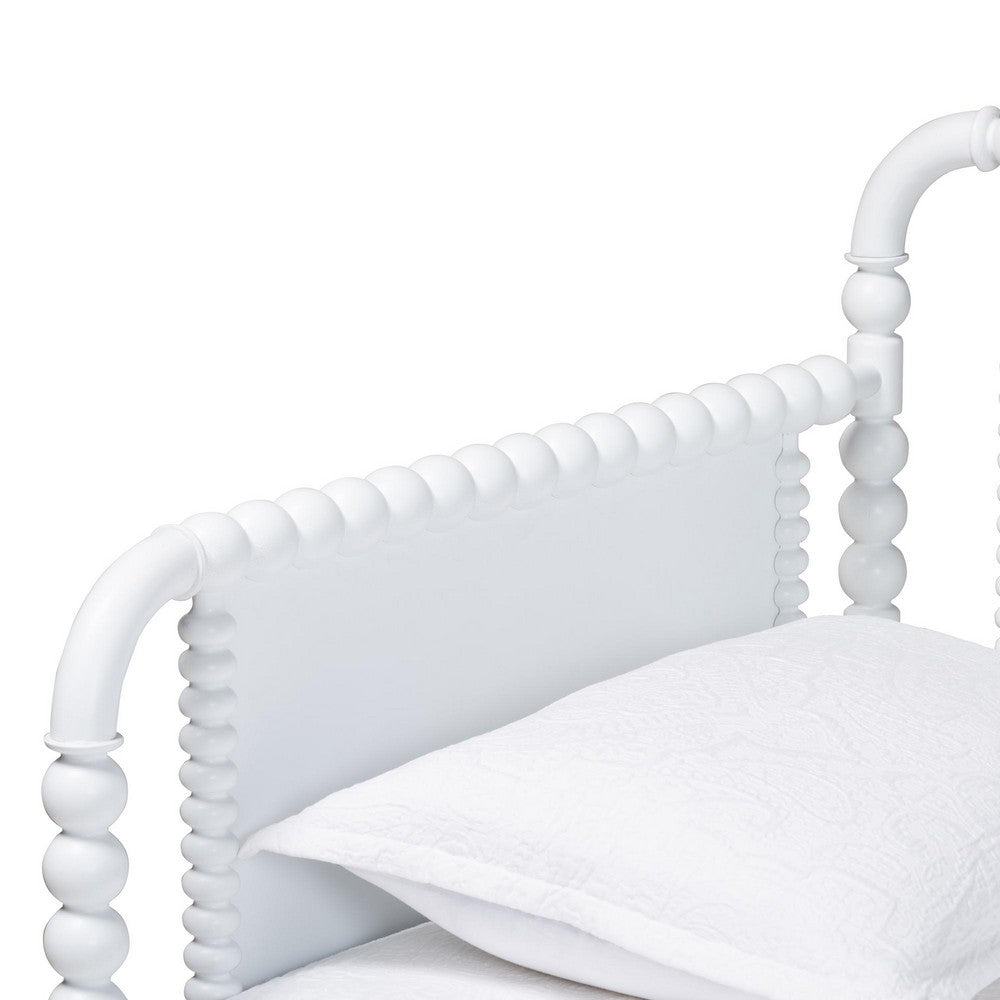 Baxton Studio - Lucera Twin Size Daybed with Trundle in White - MG0110-4-White-Daybed/T view 6