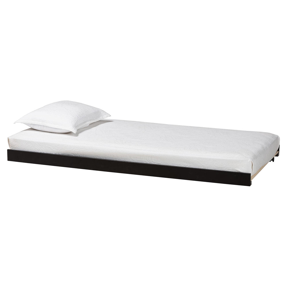 Baxton Studio - Lucera Twin Size Trundle in Black - MG24-Black-Trundle view 1