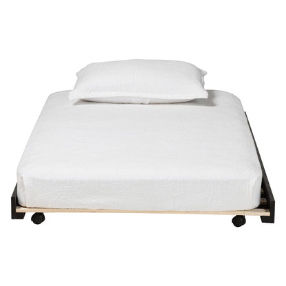 Baxton Studio - Lucera Twin Size Trundle in Black - MG24-Black-Trundle view 2
