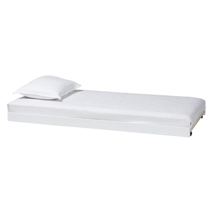 Baxton Studio - Lucera Twin Size Trundle in White - MG24-White-Trundle view 1