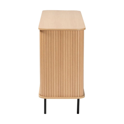 Baxton Studio - Lucia Sideboard in Light Oak/Black - LC23005-Tan-Sideboard view 4