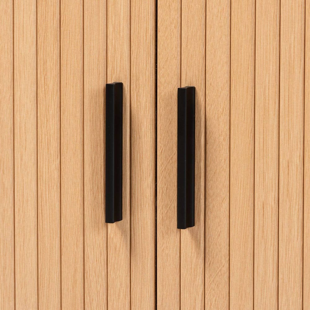 Baxton Studio - Lucia Sideboard in Light Oak/Black - LC23005-Tan-Sideboard view 5
