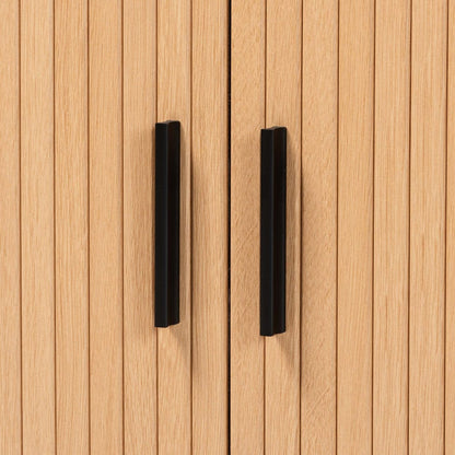 Baxton Studio - Lucia Sideboard in Light Oak/Black - LC23005-Tan-Sideboard view 5