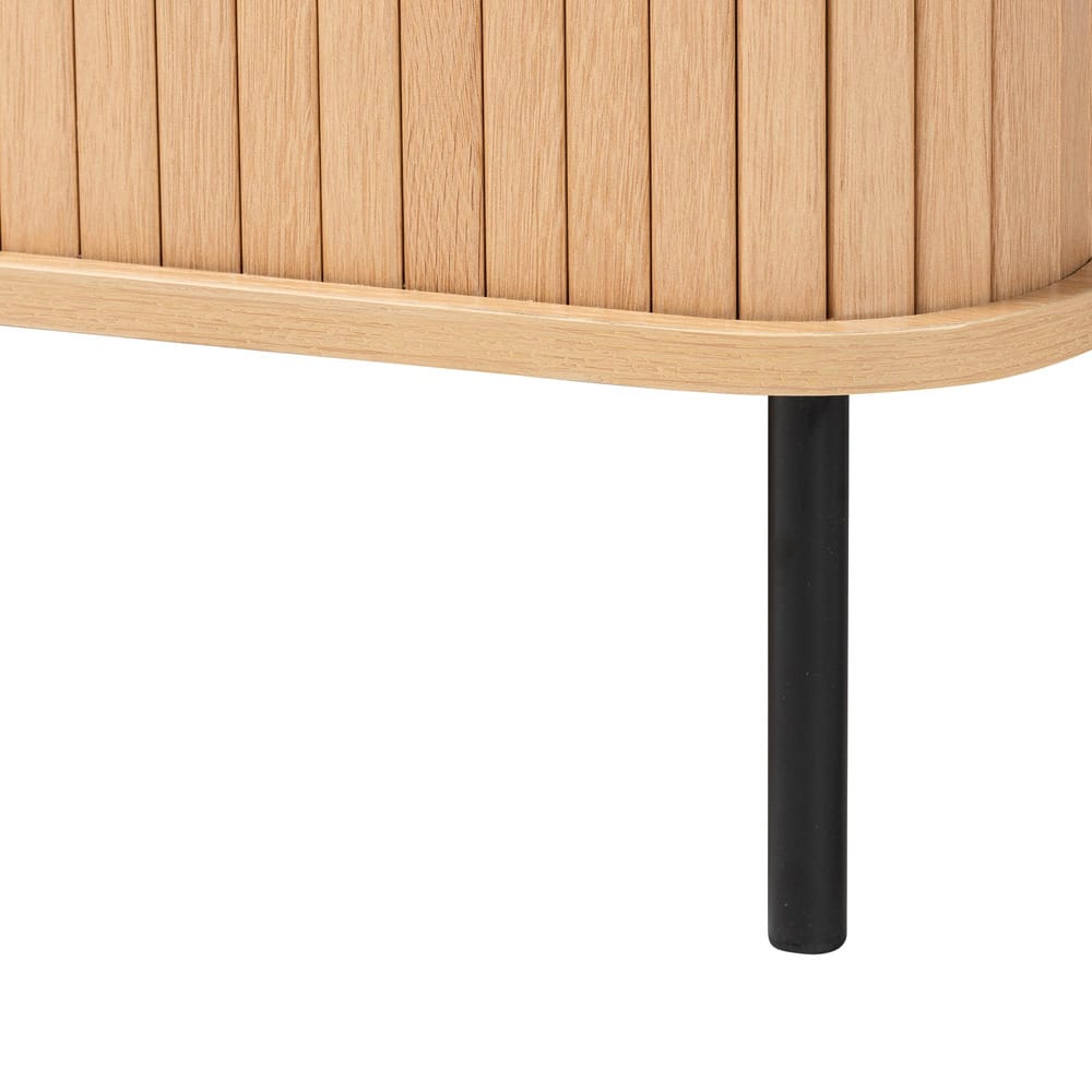 Baxton Studio - Lucia Sideboard in Light Oak/Black - LC23005-Tan-Sideboard view 6