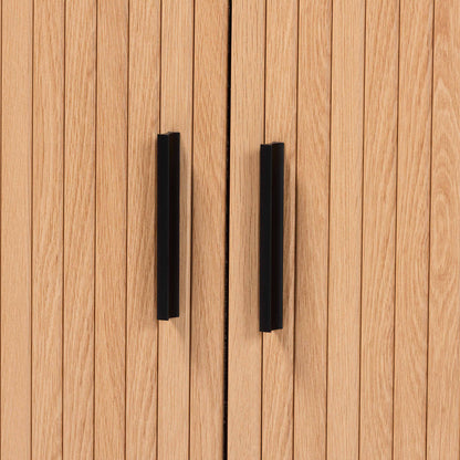 Baxton Studio - Lucia Sideboard in Light Oak/Black - LC23011A-Tan-Sideboad view 5