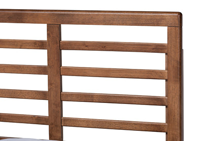 Baxton Studio - Luciana Full Size Bed - Luciana-Light Grey/Ash Walnut-Full view 4