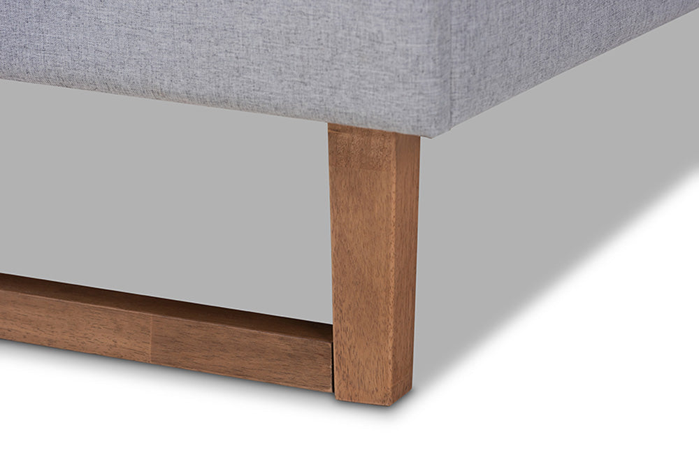 Baxton Studio - Luciana Full Size Bed - Luciana-Light Grey/Ash Walnut-Full view 6