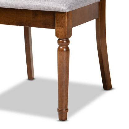 Baxton Studio - Lucie Dining Set in Grey/Walnut Brown - RH333C-Grey/Walnut-DC-7PC Dining Set view 6