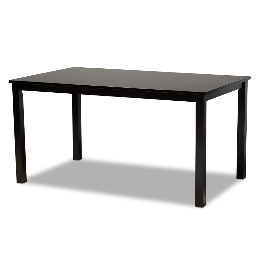 Baxton Studio - Lucie Dining Set in Sand/dark brown - RH333C-Sand/Dark Brown-7PC Dining Set view 3