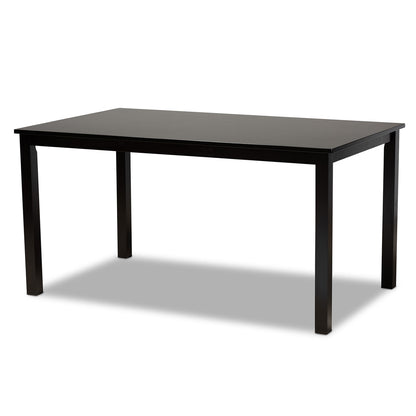 Baxton Studio - Lucie Dining Set in Sand/dark brown - RH333C-Sand/Dark Brown-7PC Dining Set view 3