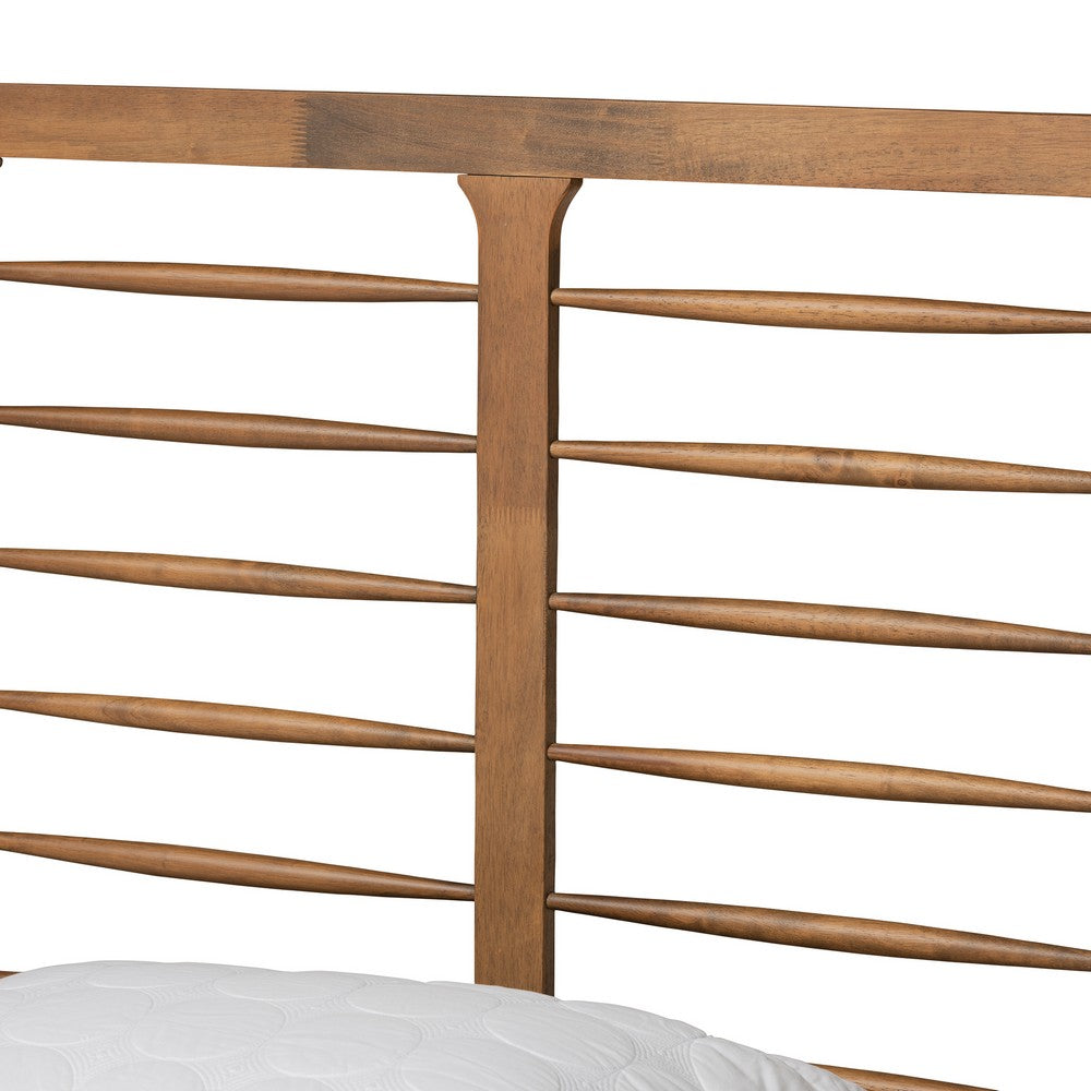 Baxton Studio - Lucie King Size Bed in Walnut Brown - Lucie-Ash Walnut-King view 4