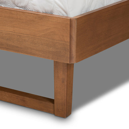Baxton Studio - Lucie King Size Bed in Walnut Brown - Lucie-Ash Walnut-King view 5