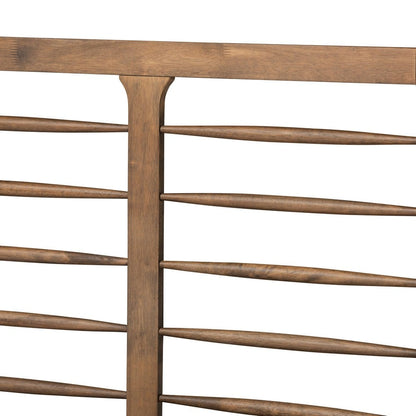 Baxton Studio - Lucie Queen Size Bed in Walnut Brown - Lucie-Ash Walnut-Queen view 4