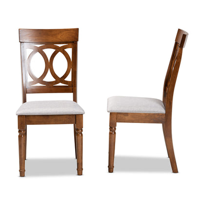Baxton Studio - Lucie Set of 2 Dining Chairs in Grey/Walnut Brown - RH333C-Grey/Walnut-DC-2PK view 3