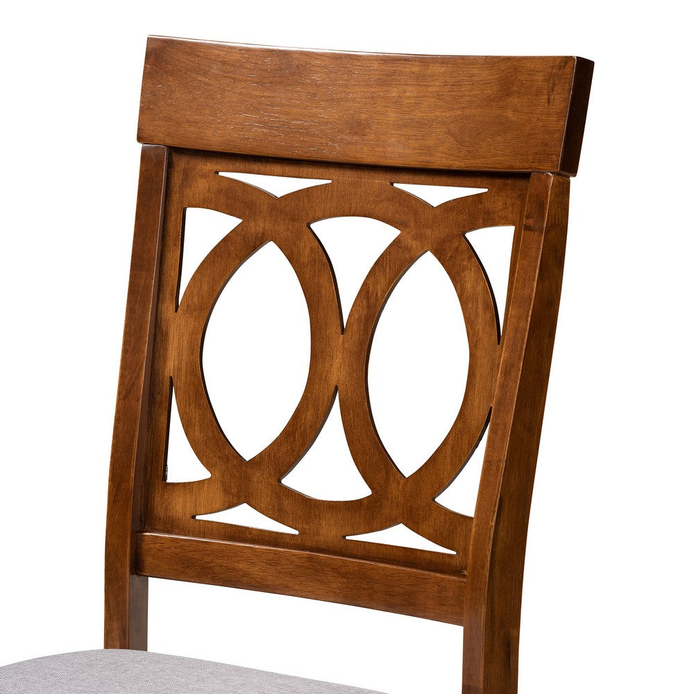 Baxton Studio - Lucie Set of 2 Dining Chairs in Grey/Walnut Brown - RH333C-Grey/Walnut-DC-2PK view 4