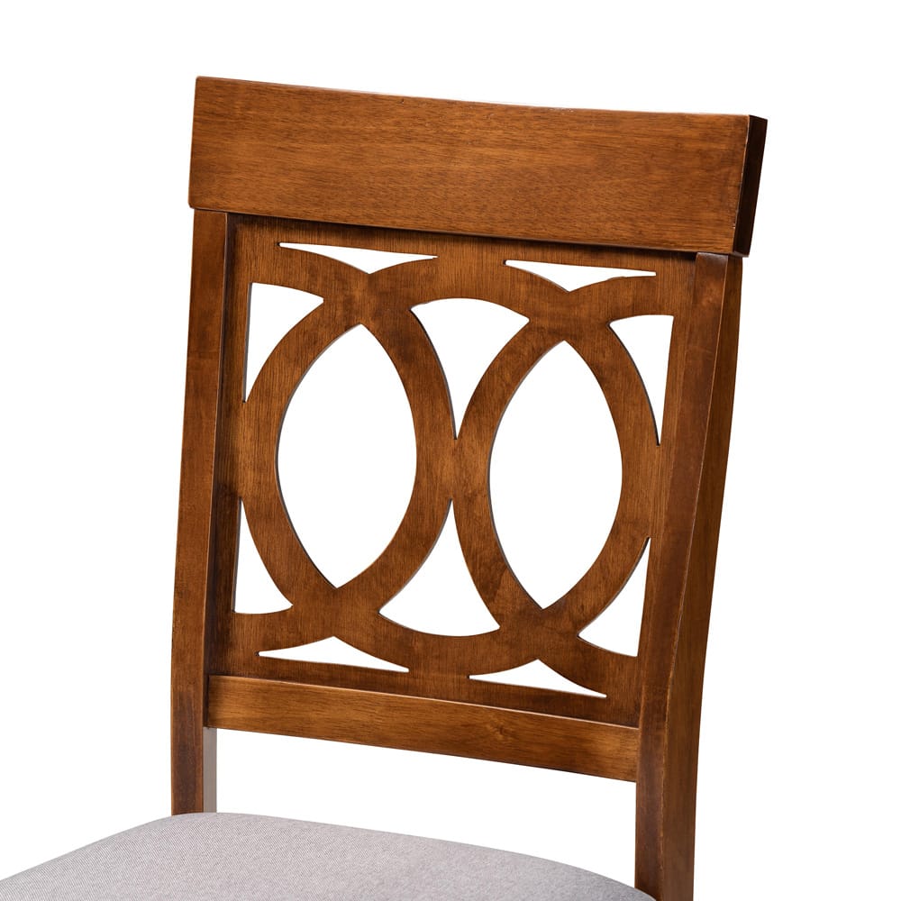 Baxton Studio - Lucie Set of 4 Dining Chairs in Grey/Walnut - RH333C-Grey/Walnut-DC-4PK view 3