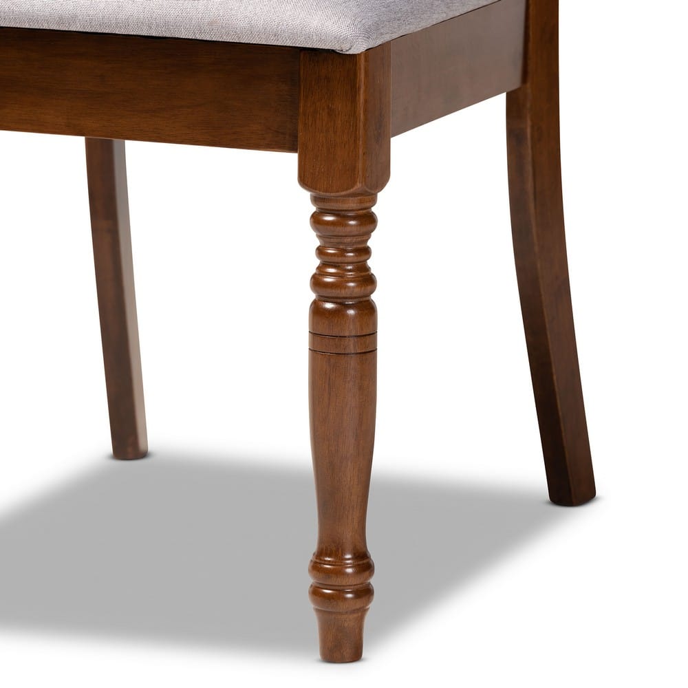 Baxton Studio - Lucie Set of 4 Dining Chairs in Grey/Walnut - RH333C-Grey/Walnut-DC-4PK view 4