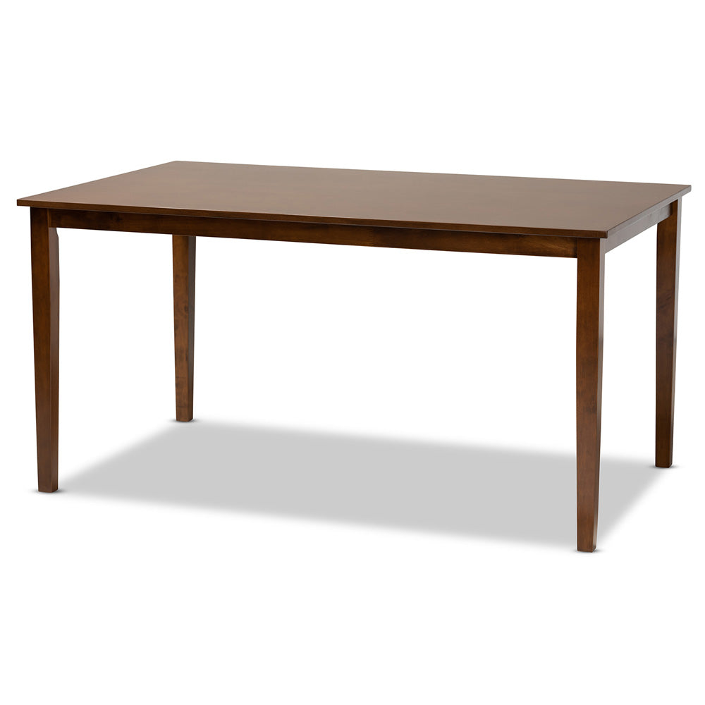 Baxton Studio - Luisa Dining Set in Walnut Brown - Luisa-Walnut-7PC Dining Set view 3