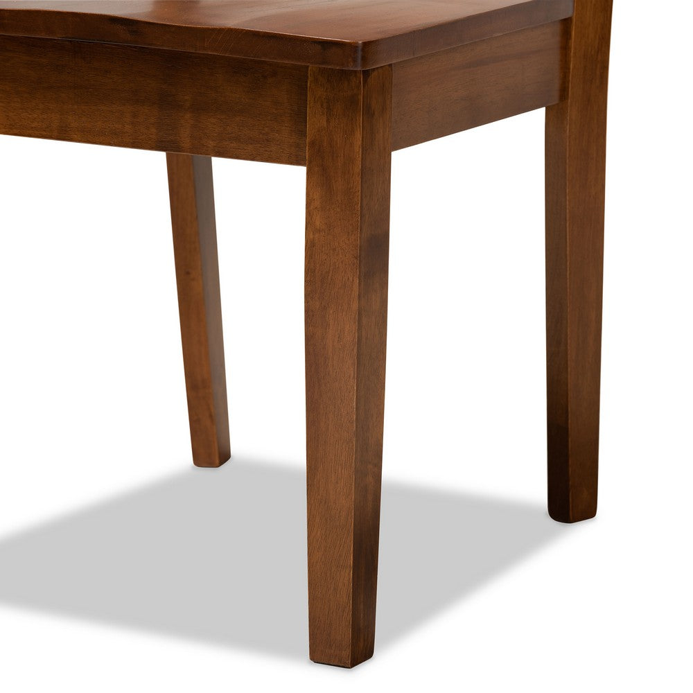 Baxton Studio - Luisa Dining Set in Walnut Brown - Luisa-Walnut-7PC Dining Set view 6