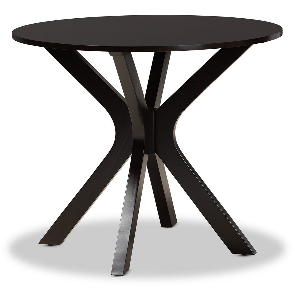 Baxton Studio - Luise Dining Set in Grey/Dark Brown - Luise-Grey/Dark Brown-5PC Dining Set view 3
