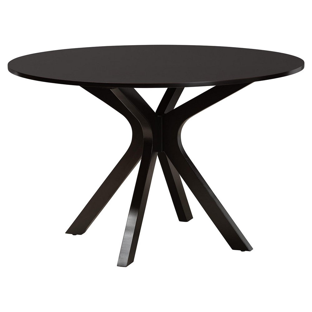 Baxton Studio - Luise Dining Set in Grey/Dark Brown - Luise-Grey/Dark Brown-7PC Dining Set view 3