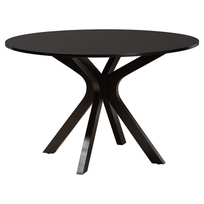 Baxton Studio - Luise Dining Set in Grey/Dark Brown - Luise-Grey/Dark Brown-7PC Dining Set view 3