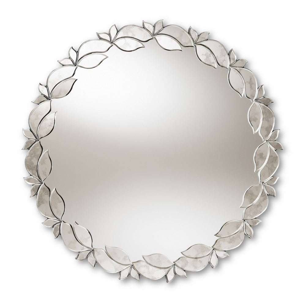 Baxton Studio - Luiza Mirror in Antique Silver - RXW-6175 view 1
